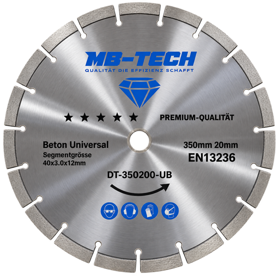 Diamanttrennscheibe 350x20 mm Universal Beton