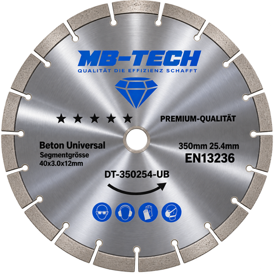 Diamanttrennscheibe 350x25.4 mm Universal Beton