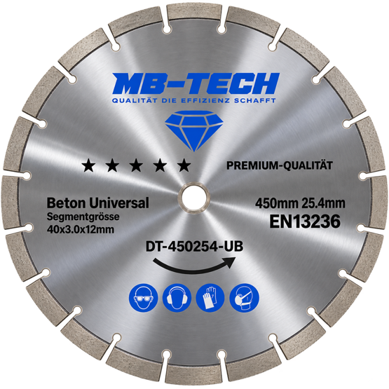 Diamanttrennscheibe 450x25.4 mm Universal Beton